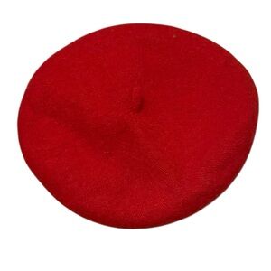 Raspberry wool beret, o/s